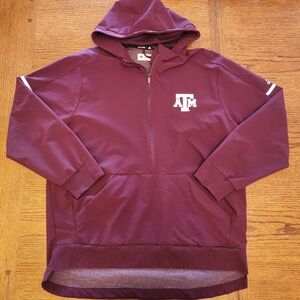 Adidas Texas A&M Aggies Burgundy Half-Zip Pullover Jacket with Chest Logo, XL